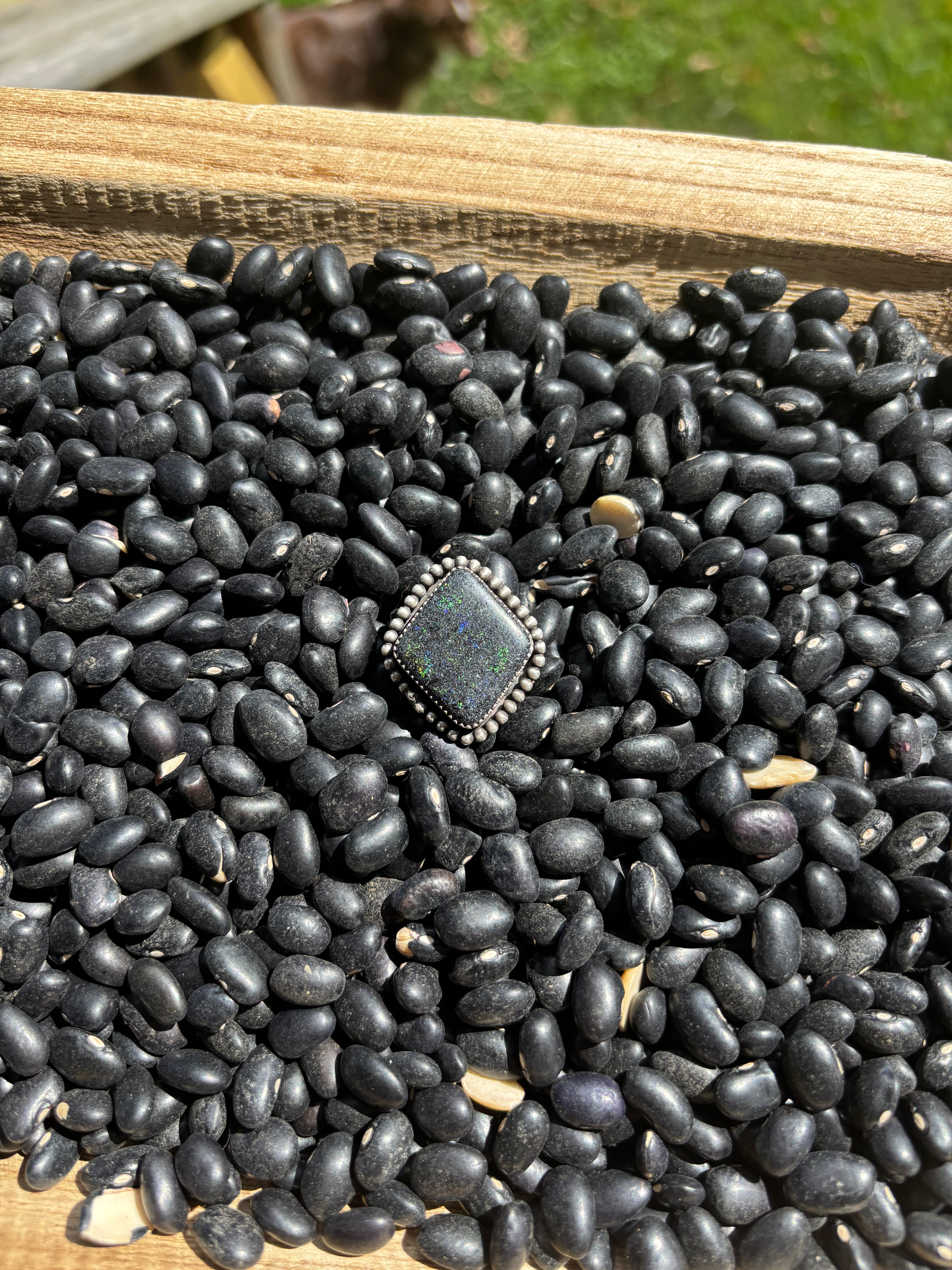 Andaamooka Opal Ring sz 8