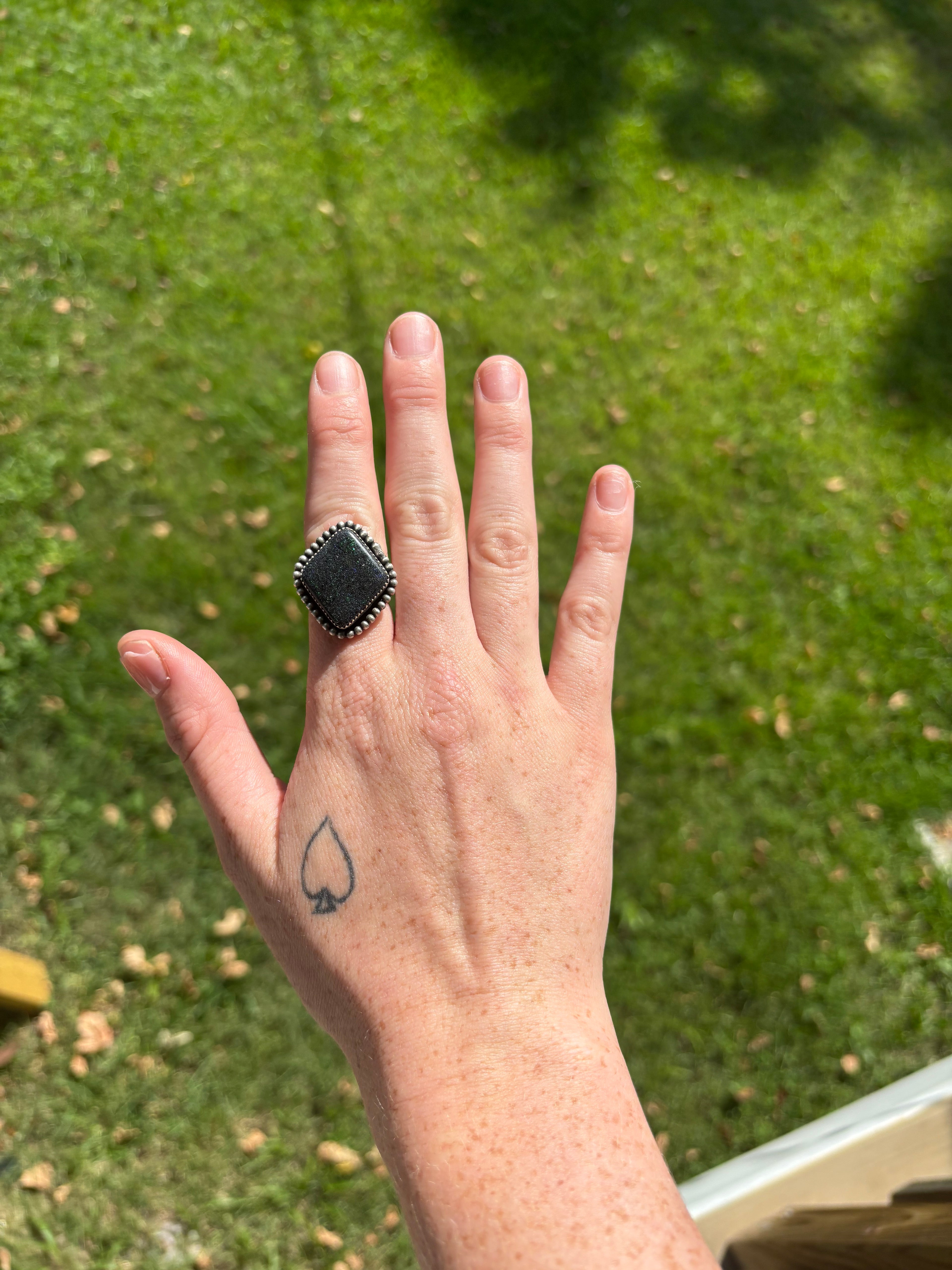 Andaamooka Opal Ring sz 8